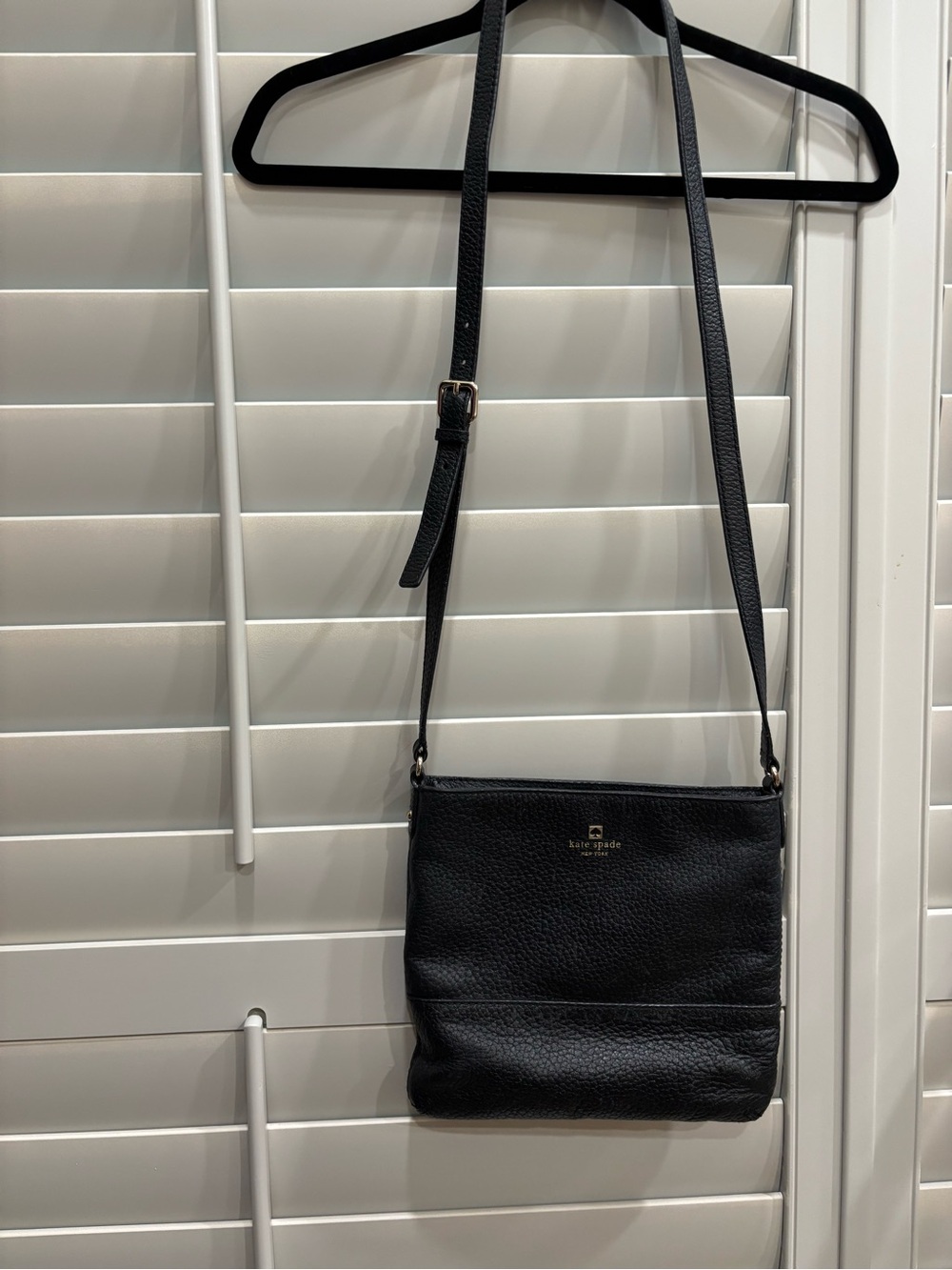 Kate Spade Black Pebbled Leather Crossbody Bag
